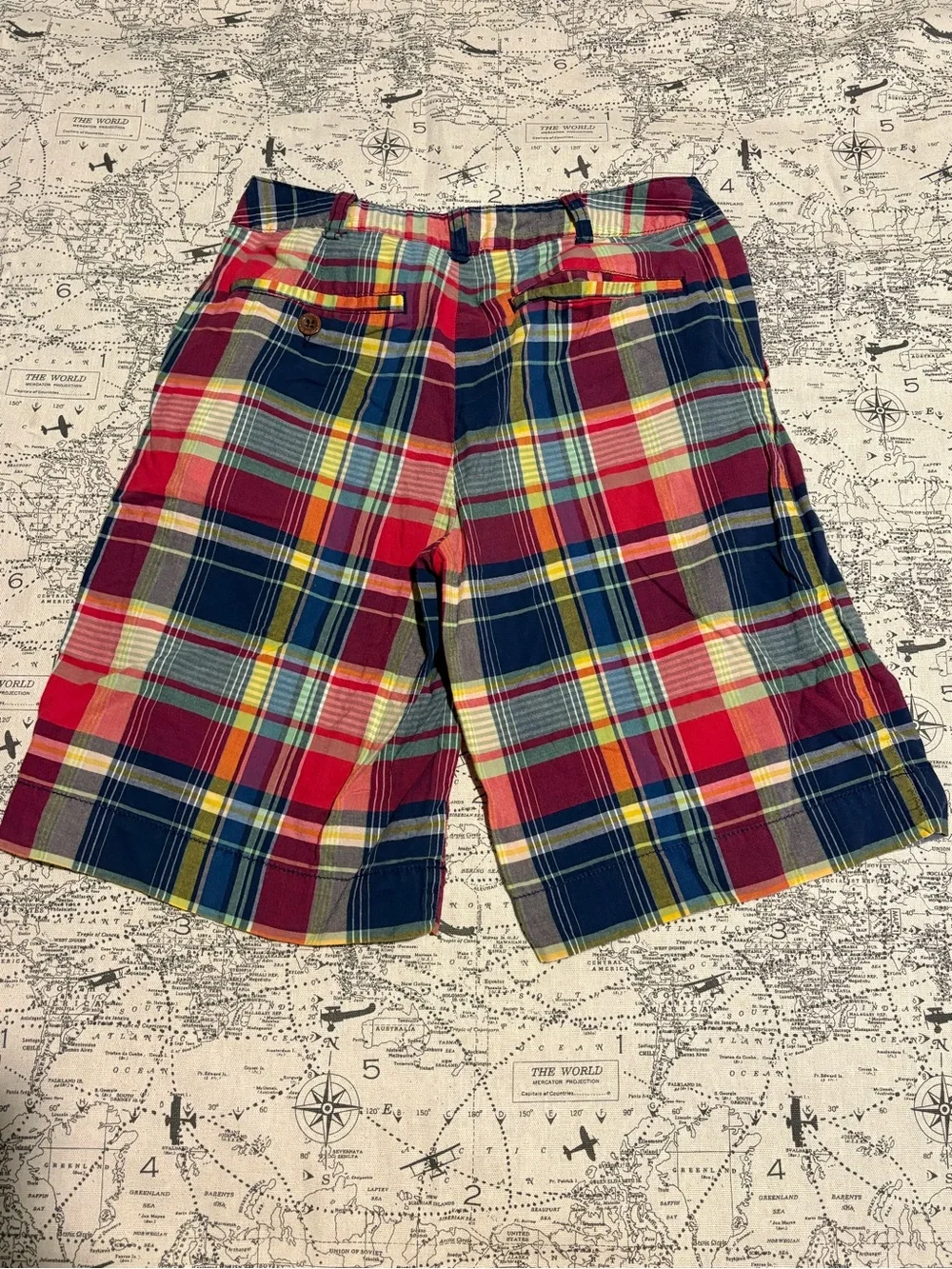 Ralph Lauren Red & Navy Plaid Men’s Shorts